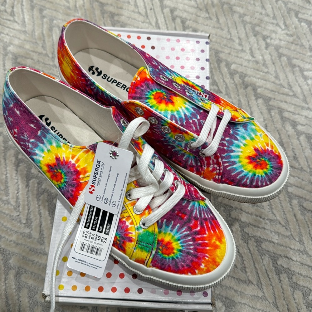 Superga Tie Day Canvas Sneakers, multiple sizes